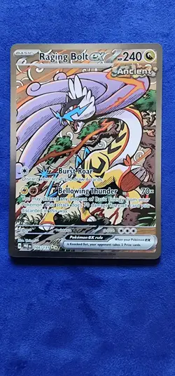 Pokemon TCG Raging Bolt EX Prismatic Evolutions SIR Holo Card 166/131 NM - Image 1