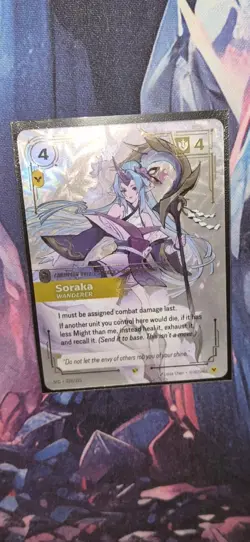 NM Soraka Wanderer Overnumbered Foil Riftbound SFD Card League of Legends - Image 1