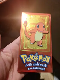 1999 Topps Pokemon Charmander #04 HOLO Extra-Long Tall Card BLUE LOGO NM - Image 3