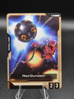 Red Gundam (T-018) Gundam Card Game . Steel Requiem Common . T-018 - Image 1