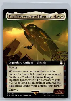 MTG Fallout Extended Art #370 The Prydwen, Steel Flagship Rare Legendary Vehicle - Image 1