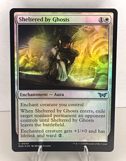 MTG DSK-0030 Sheltered by Ghosts - Duskmourn: House of Horror Foil - Image 1