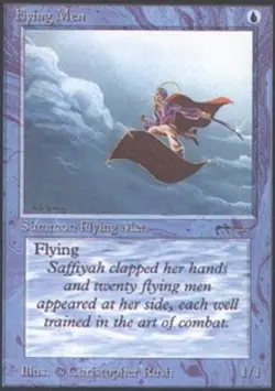 1x Flying Men Heavy Play, English Arabian Nights MTG Magic - Image 1