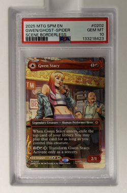 2025 MTG Marvels Spider-Man #0202 Ghost-Spider Gwen Stacy PSA 10 - Image 1