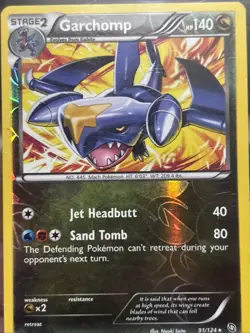 Pokemon TCG - Garchomp - 91/124 - Dragons Exalted - LP Reverse Holo Rare (2012) - Image 3