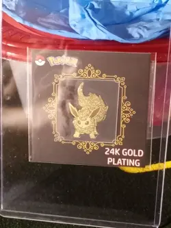 Pokemon 24K Gold Plated Korean Striking Popping Candy Sticker - EEVEE - Image 1