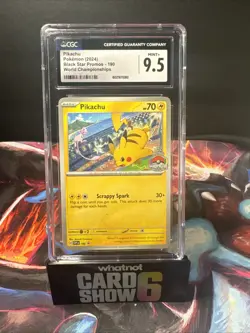 Pikachu 190 Promo CGC 9.5- 2024 Pokemon World Championship Stamped Promo - Image 1