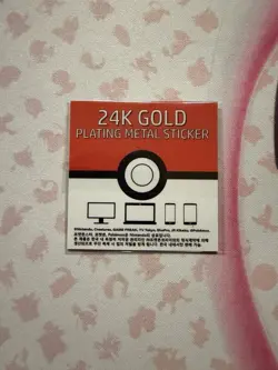 Magikarp 24k Gold Plated Pokemon Sticker Korean Striking Popping Candy - Image 2