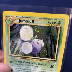 Pokemon TCG Jumpluff “HOLO SWIRL ERROR” 7/111 Neo Genesis MP - Image 2