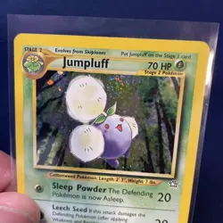 Pokemon TCG Jumpluff “HOLO SWIRL ERROR” 7/111 Neo Genesis MP - Image 3