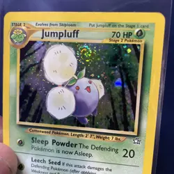 Pokemon TCG Jumpluff “HOLO SWIRL ERROR” 7/111 Neo Genesis MP - Image 4
