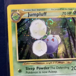 Pokemon TCG Jumpluff “HOLO SWIRL ERROR” 7/111 Neo Genesis MP - Image 5