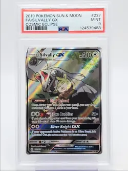 SILVALLY GX 2019 POKEMON SUN & MOON COSMIC ECLIPSE RARE 227/236 PSA 9 Q0004 - Image 1