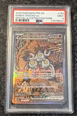 2025 POKEMON PRE EN-PRISMATIC EVOLUTIONS #159 SANDY SHOCKS EX PSA 9 - Image 1