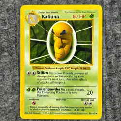 Vintage Pokemon Base Set Shadowless Kakuna 33/102 Non-Holo NM/Mint - Image 1