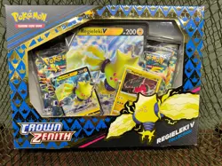 *SEALED* CROWN ZENITH ~ REGIELEKI V Collection Box~ Pokemon TCG ~ BLUE - Image 1