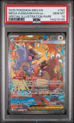 2025 Pokemon Mega Evolution #182 Mega Kangaskhan Ex SIR PSA 10 - Image 1