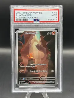 Charmander 168/165 Illustration Rare 2023 Pokemon 151 PSA 9 Mint - Image 1