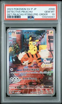 Pokemon Detective Pikachu 2023 JPN SV-P Promo #098 PSA 10 - Image 1