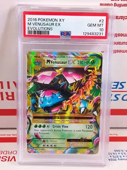 2016 Mega Venusaur EX Ultra Rare Pokemon TCG XY Evolutions Holo 2/108 PSA 10 - Image 1