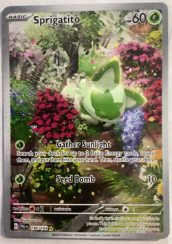 Sprigatito NM | Scarlet & Violet - Paldea Evolved 196/193 Holo | Pokemon TCG - Image 1
