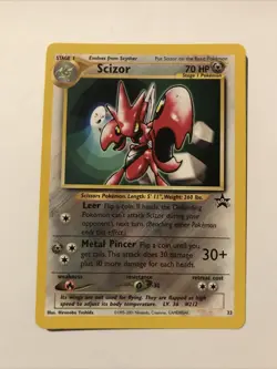 Scizor Black Star Promo 33 Near Mint Pokemon NM Vintage WOTC Wizards - Image 1
