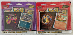 LOT X2 NEW Pokemon Ascended Heroes Tech Sticker Collections - Gastly/Charmander - Image 1