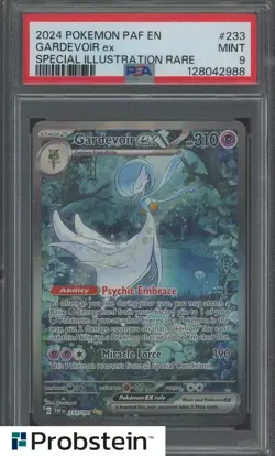 2024 Pokemon PAF EN Special Illustration Rare #233 Gardevoir ex PSA 9 MINT - Image 1