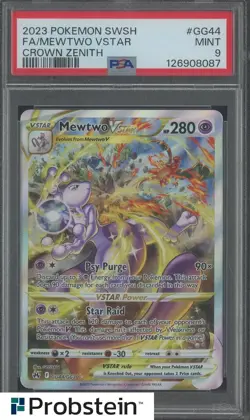 2023 Pokemon SWSH Crown Zenith #GG44 FA Mewtwo VSTAR PSA 9 MINT - Image 1