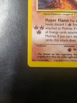 Pokemon Moltres Black Star Promo #21 - 2000 WOTC - LP - Vintage Legendary Bird - Image 2
