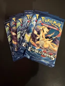 Lot of 6 Pokemon TCG XY Evolutions Booster Packs, New, Factory Sealed 🍀 - Image 3