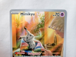 2024 Pokemon Full Art Holo Black Star Promo Mimikyu (075) Scarlet & Violet (LP+) - Image 4