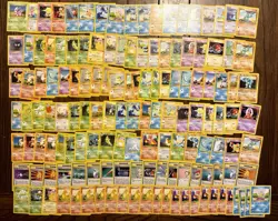 WoTC 1999 Pokemon Lot Base Set 140 Ish Cards LP Overall Starter Heavy - Image 1