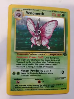 Venomoth Jungle Set Holo Pokemon Card Base Fossil - Image 1