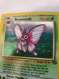 Venomoth Jungle Set Holo Pokemon Card Base Fossil - Image 3