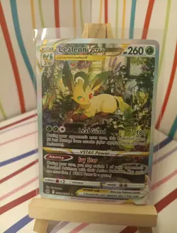 Pokemon TCG Leafeon VSTAR Holo Card Crown Zenith: Galarian Gallery GG35/GG70 - Image 1