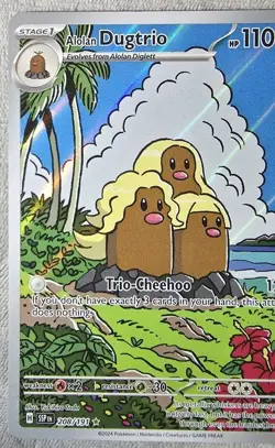 Alolan Dugtrio 208/191 Holo Illustration Rare Surging Sparks Pokemon Card Nmint! - Image 2