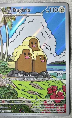 Alolan Dugtrio 208/191 Holo Illustration Rare Surging Sparks Pokemon Card Nmint! - Image 4