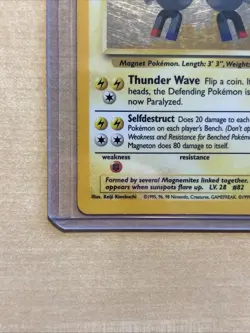 Pokemon TCG Magneton Base Set Holo Rare Card 9/102 LP Condition - Image 5