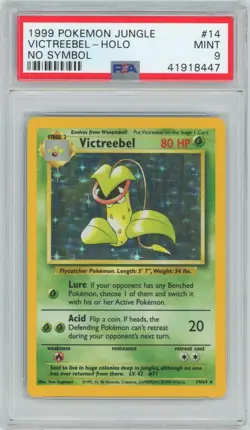 PSA 9 MINT 1999 POKEMON JUNGLE VICTREEBEL NO SYMBOL 14/64 TRADING CARD - Image 1