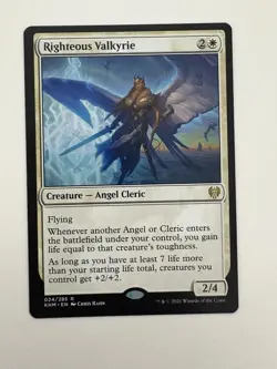 Righteous Valkyrie MTG Magic the Gathering Card NM Near Mint KHM - Image 1