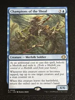MTG Lorwyn Eclipsed Champions of the Shoal 0046 NM Rare - Image 1