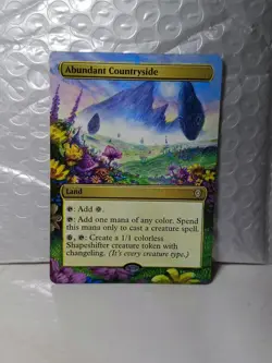 Abundant Countryside MTG Lorwyn Eclipsed Commander Hand Painted Full Altered Art - Image 1