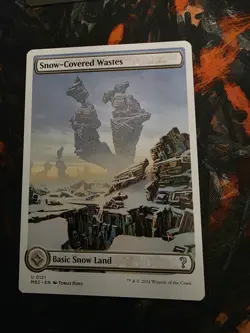 1x MTG Snow-Covered Wastes (White Border) - Mystery Booster 2 (MB2) #121 - Image 1