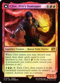MTG Magic the Gathering Clive, Ifrit's Dominant (133/781) Final Fantasy FOIL - Image 1