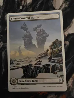 1x MTG Snow-Covered Wastes (White Border) - Mystery Booster 2 (MB2) #121 - Image 1