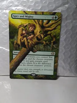 Spry and Mighty MTG Lorwyn Eclipsed Hand Painted Borderless Extended Altered Art - Image 1