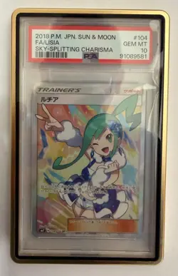 Lisia 2018 Pokemon Sun & Moon Sky-Splitting Charisma Full Art SR PSA 10 [hkk2 - Image 1