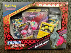 *SEALED* CROWN ZENITH ~ REGIDRAGO V Collection Box~ Pokemon TCG ~ RED - Image 1