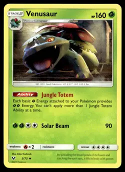 Venusaur Shining Legends 3/73 MP Pokemon TCG | Buy 10 Get 10 Free - Image 1
